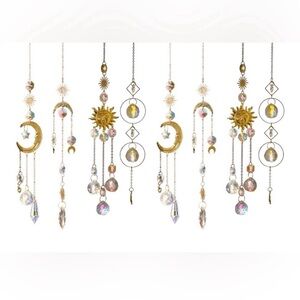 Sun Catchers with Crystals and Charms with Chain for Hanging
